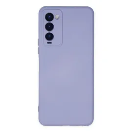 Newface Tecno Camon 18 Kılıf Nano Içi Kadife Silikon - Lila