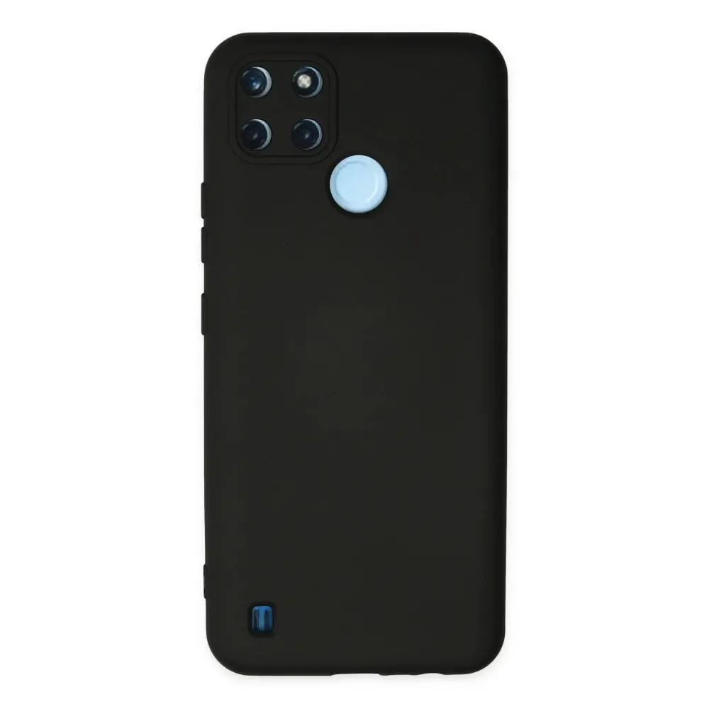 Newface Realme C25Y Kılıf Nano Içi Kadife Silikon - Siyah