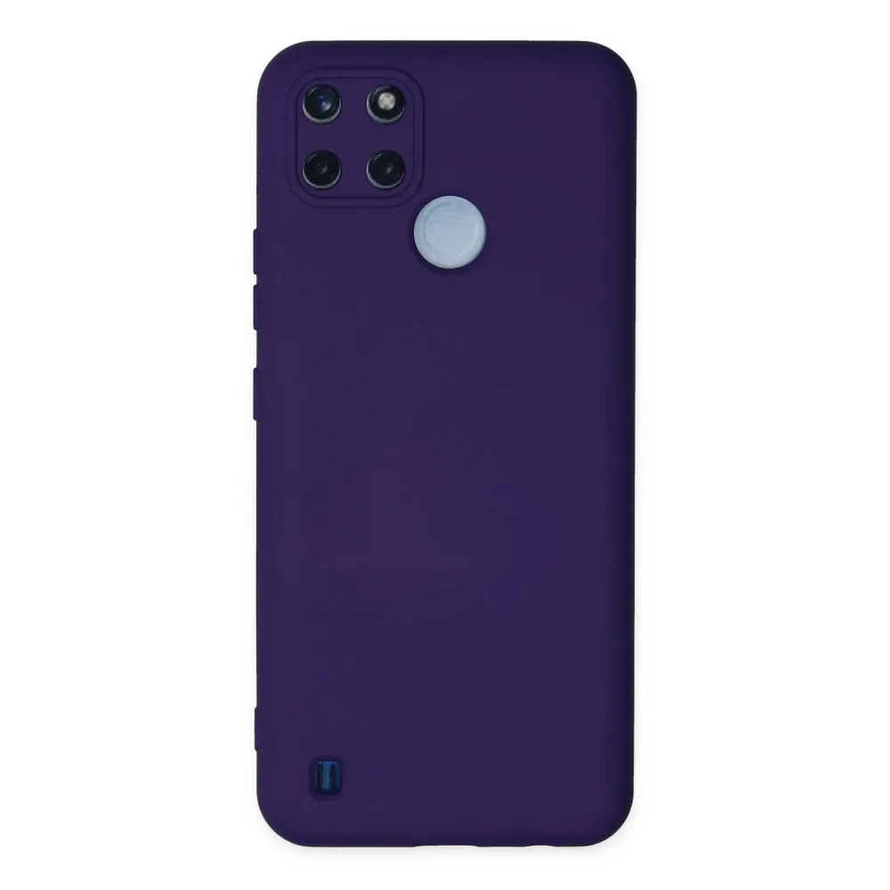 Newface Realme C25Y Kılıf Nano Içi Kadife Silikon - Mor