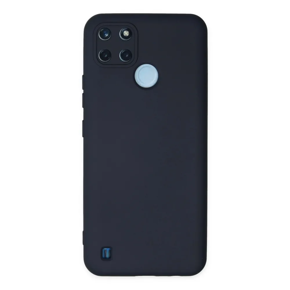 Newface Realme C25Y Kılıf Nano Içi Kadife Silikon - Lacivert