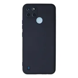 Newface Realme C25Y Kılıf Nano Içi Kadife Silikon - Lacivert