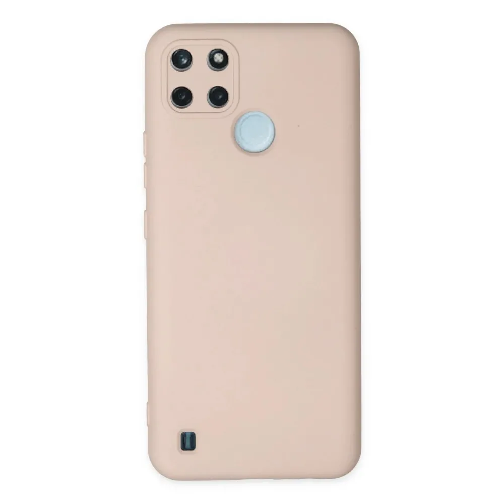 Newface Realme C25Y Kılıf Nano Içi Kadife Silikon - Pudra