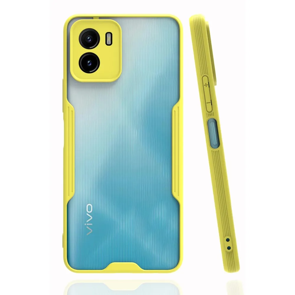 Newface Vivo Y15S Kılıf Platin Silikon - Sarı