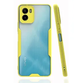 Newface Vivo Y15S Kılıf Platin Silikon - Sarı