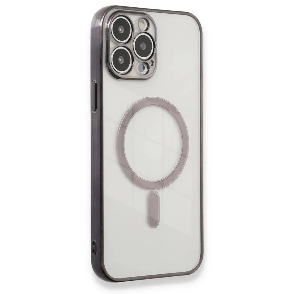 Newface Iphone 13 Pro Max Kılıf Magneticsafe Lazer Silikon - Siyah