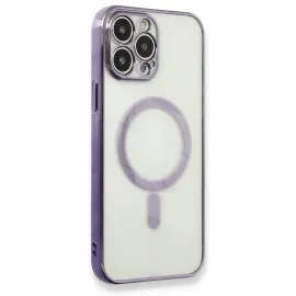Newface Iphone 13 Pro Max Kılıf Magneticsafe Lazer Silikon - Mor
