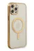 Newface Iphone 12 Pro Kılıf Magneticsafe Lazer Silikon - Gold