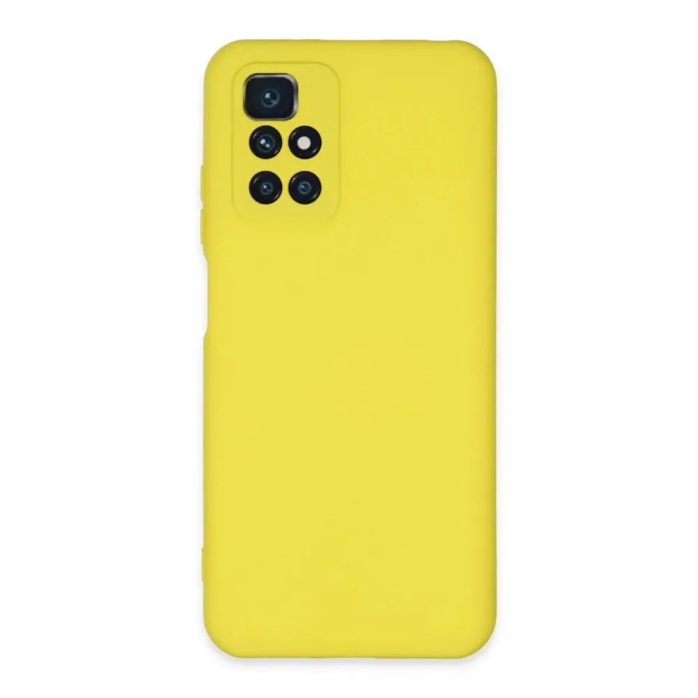 Newface Xiaomi Redmi 10 2022 Kılıf Nano Içi Kadife Silikon - Sarı