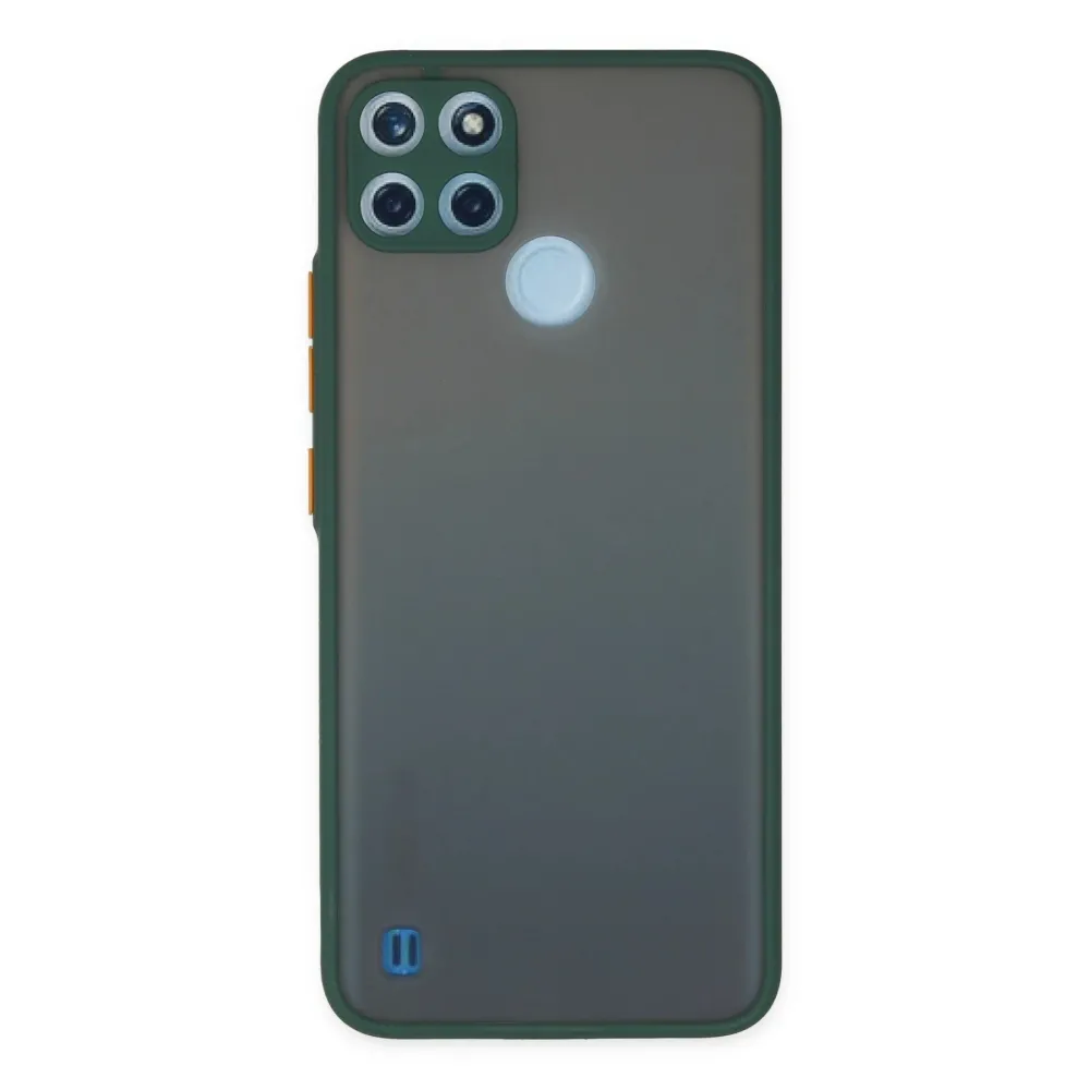 Newface Realme C21Y Kılıf Montreal Silikon Kapak - Yeşil