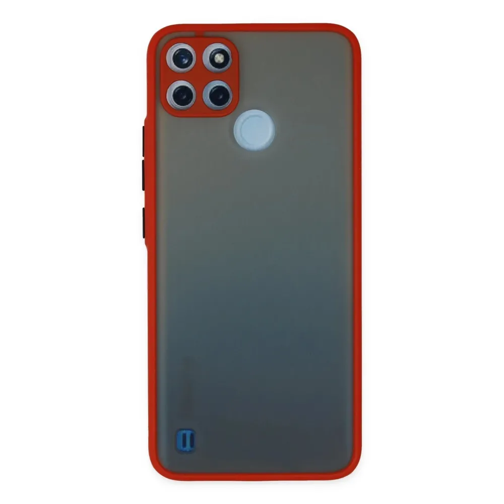 Newface Realme C21Y Kılıf Montreal Silikon Kapak - Kırmızı