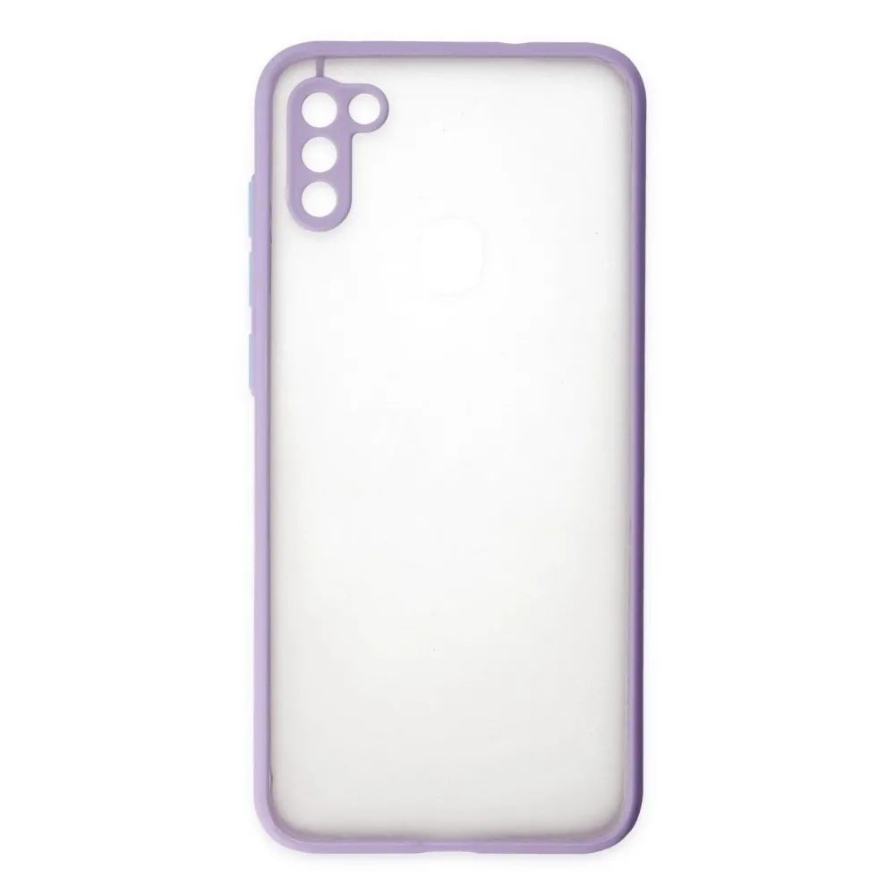 Newface Samsung Galaxy A11 Kılıf Montreal Silikon Kapak - Mor