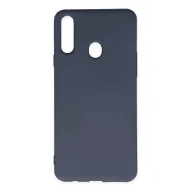 Newface Samsung Galaxy A20S Kılıf Nano Içi Kadife Silikon - Gri
