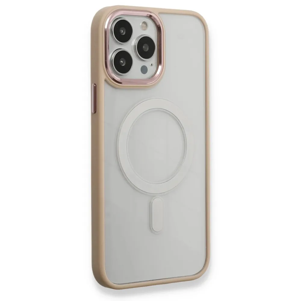 Newface Iphone 13 Pro Kılıf Room Magneticsafe Silikon - Pudra