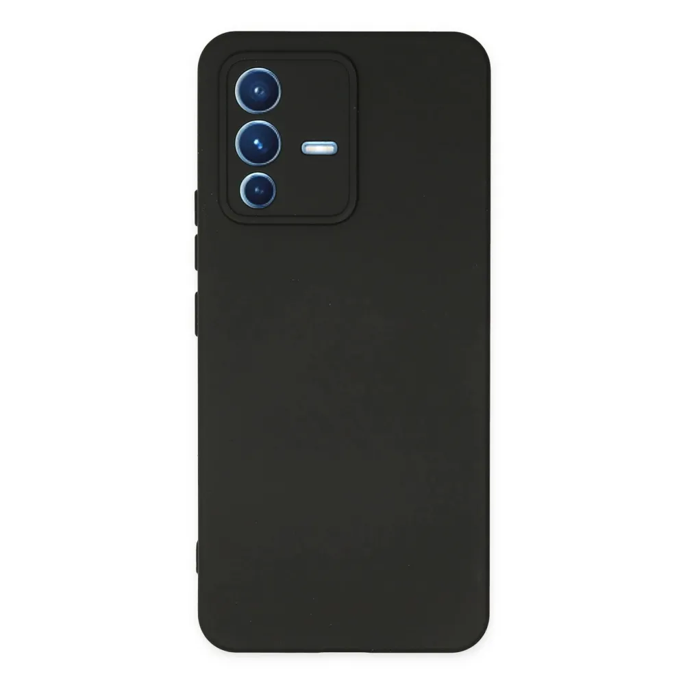 Newface Vivo V23 5G Kılıf Nano Içi Kadife Silikon - Siyah