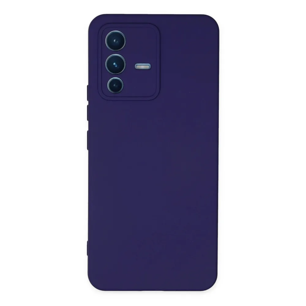Newface Vivo V23 5G Kılıf Nano Içi Kadife Silikon - Mor