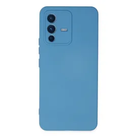 Newface Vivo V23 5G Kılıf Nano Içi Kadife Silikon - Mavi