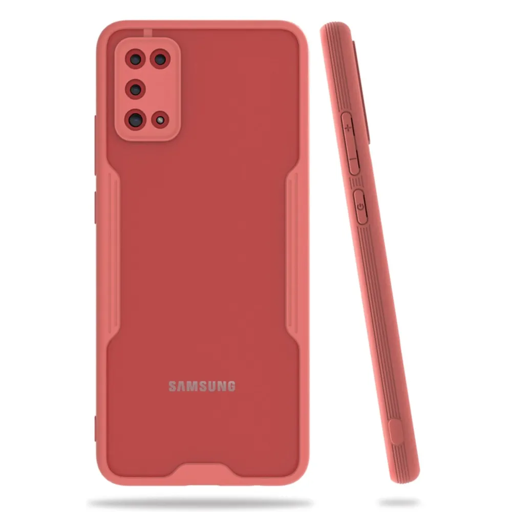 Newface Samsung Galaxy A02S Kılıf Platin Silikon - Pembe