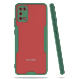 Newface Samsung Galaxy A02S Kılıf Platin Silikon - Yeşil