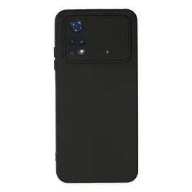 Newface Xiaomi Poco M4 Pro 4G Kılıf Nano Içi Kadife Silikon - Siyah