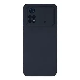 Newface Xiaomi Poco M4 Pro 4G Kılıf Nano Içi Kadife Silikon - Lacivert