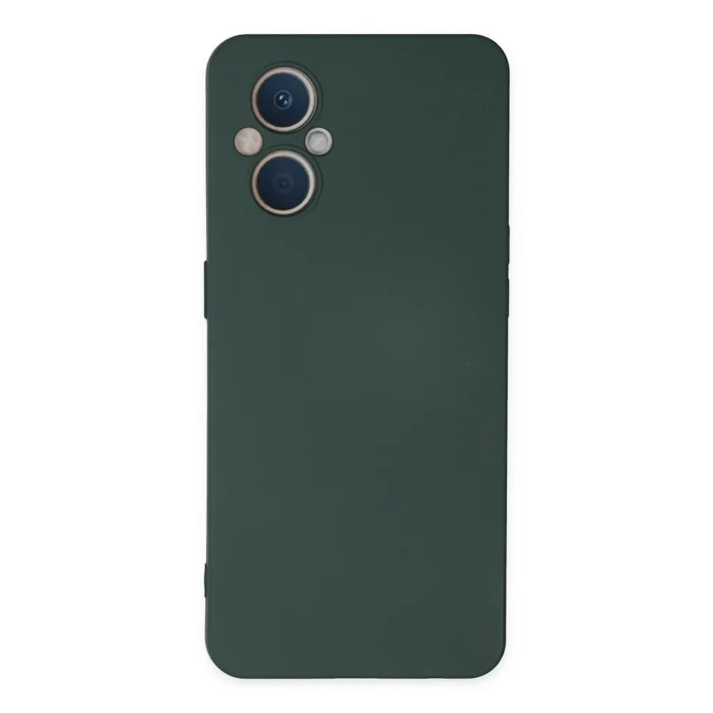 Newface Oppo Reno 7 Lite Kılıf Nano Içi Kadife Silikon - Koyu Yeşil