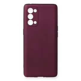 Newface Oppo Reno 5 Pro Kılıf First Silikon - Mürdüm