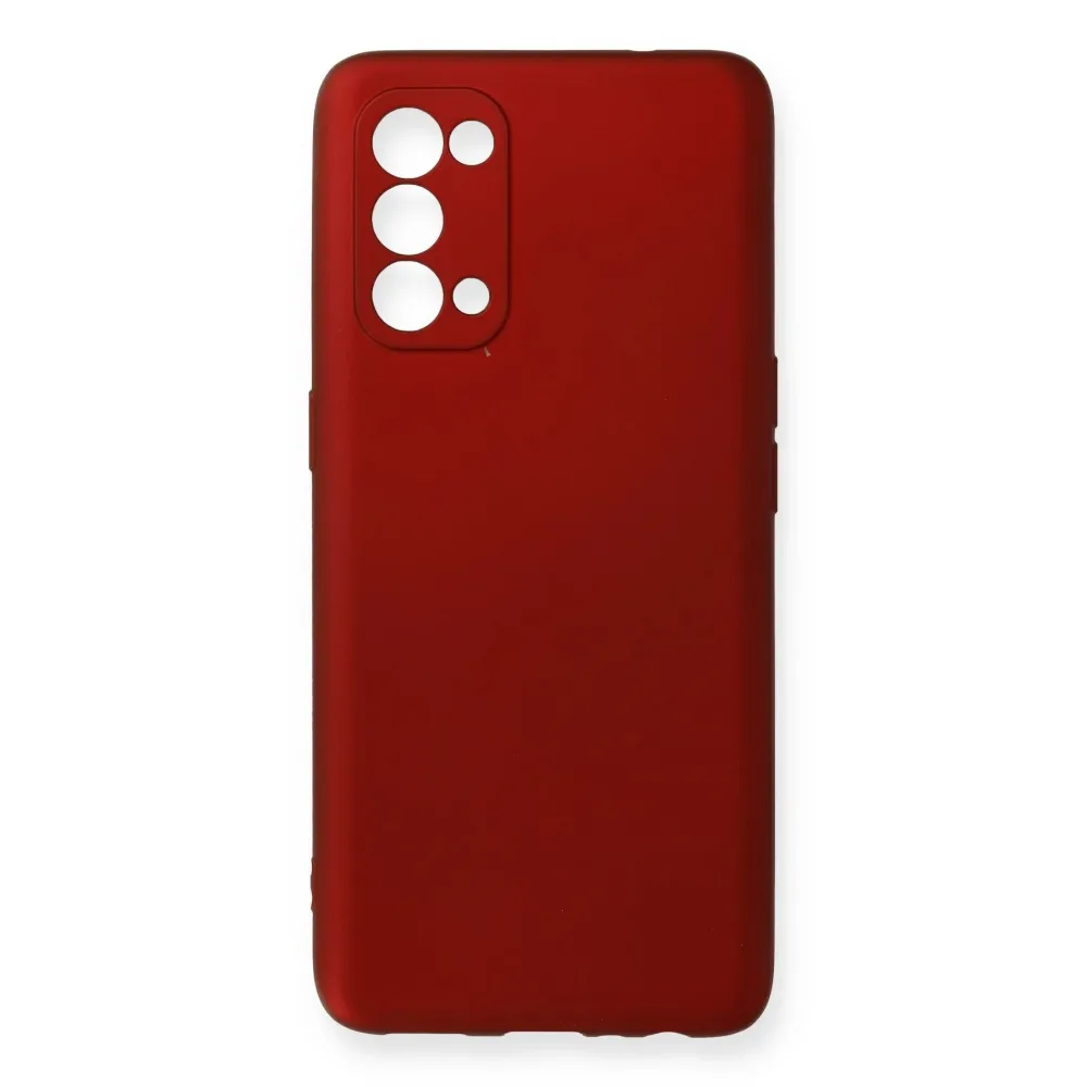 Newface Oppo Reno 5 Kılıf First Silikon - Bordo