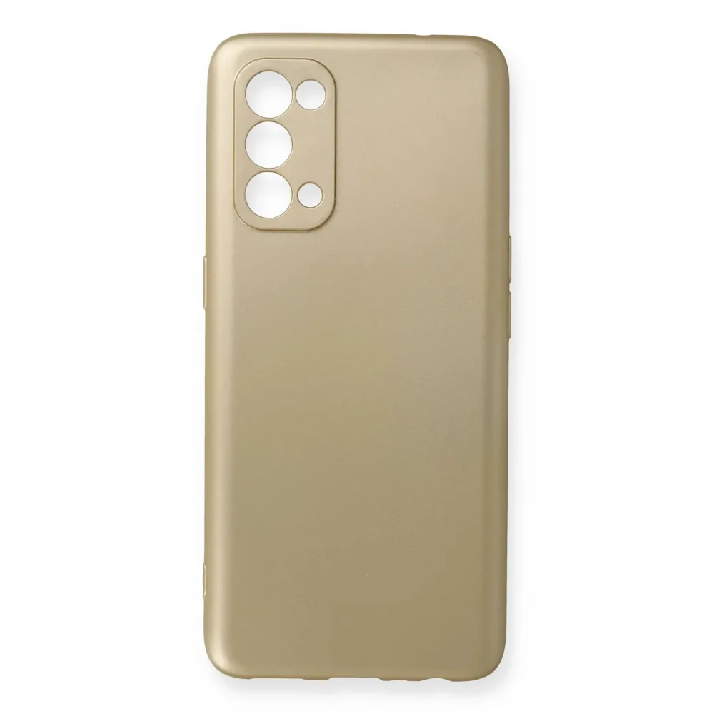 Newface Oppo Reno 5 Kılıf First Silikon - Gold