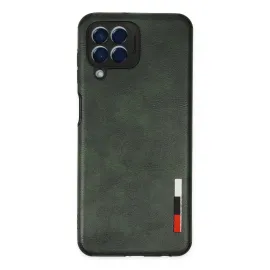 Newface Samsung Galaxy M33 Kılıf Loop Deri Silikon - Yeşil
