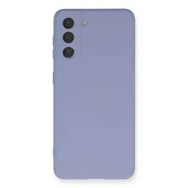 Newface Samsung Galaxy S21 Kılıf Nano içi Kadife Silikon - Lila