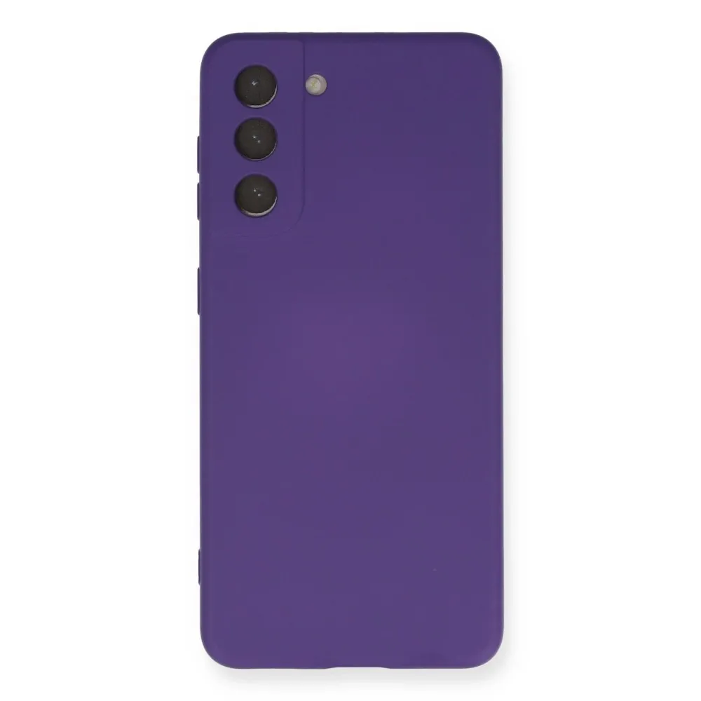 Newface Samsung Galaxy S21 Kılıf Nano Içi Kadife Silikon - Mor