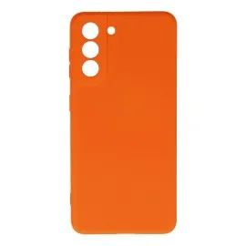 Newface Samsung Galaxy S21 Kılıf Nano Içi Kadife Silikon - Turuncu