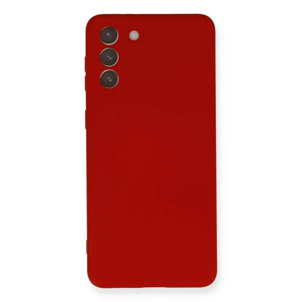 Newface Samsung Galaxy S21 Plus Kılıf Nano Içi Kadife Silikon - Kırmızı