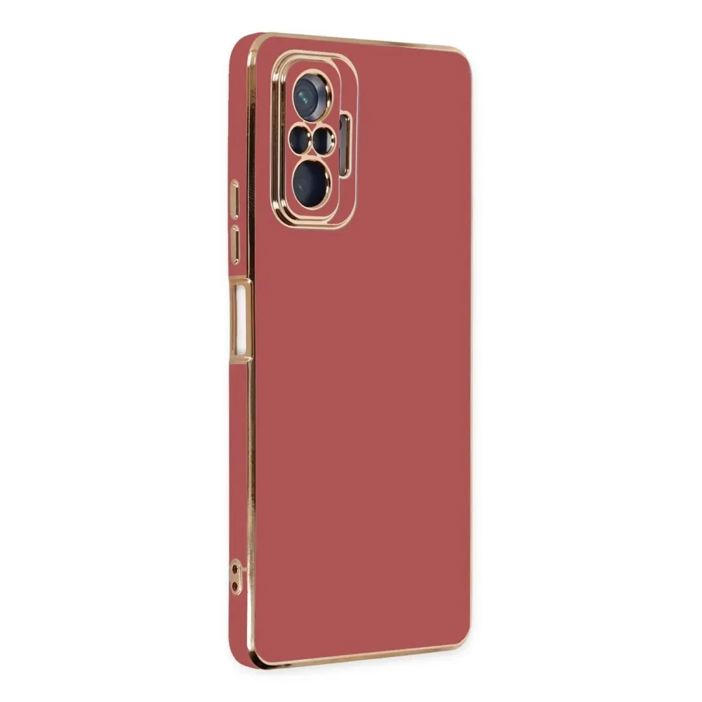 Newface Xiaomi Redmi Note 10 Pro Kılıf Volet Silikon - Kırmızı