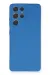 Newface Samsung Galaxy S21 Ultra Kılıf Nano Içi Kadife Silikon - Mavi