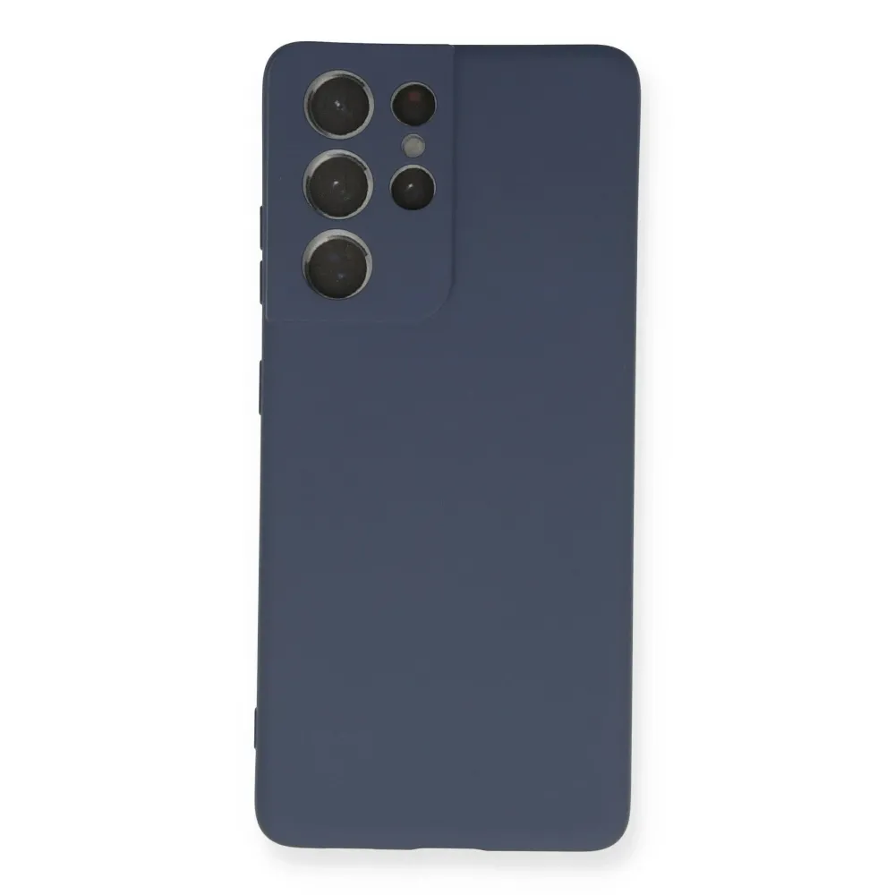 Newface Samsung Galaxy S21 Ultra Kılıf Nano Içi Kadife Silikon - Gri