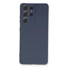 Newface Samsung Galaxy S21 Ultra Kılıf Nano Içi Kadife Silikon - Gri