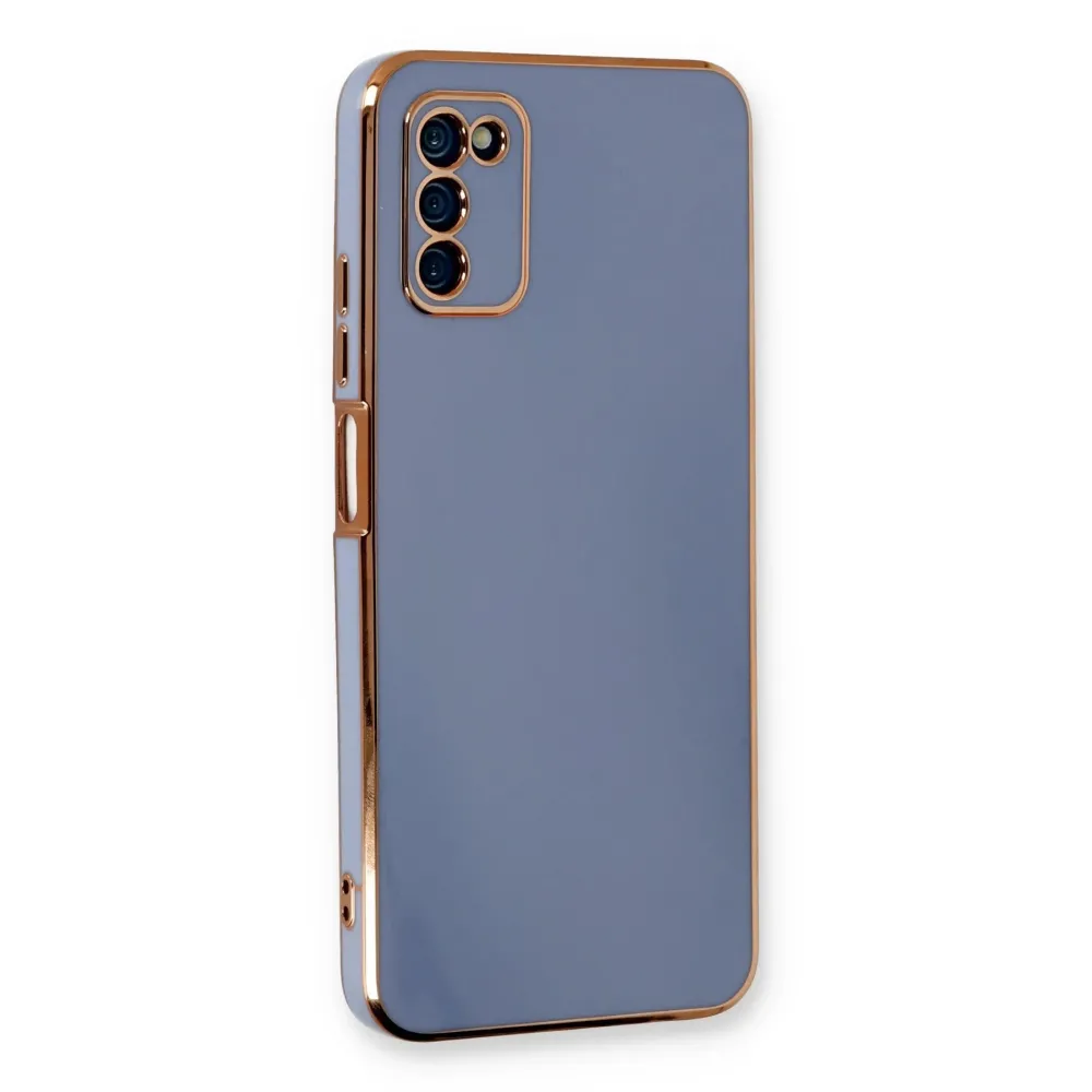 Newface Samsung Galaxy A03S Kılıf Volet Silikon - Mavi