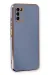 Newface Samsung Galaxy A03S Kılıf Volet Silikon - Mavi