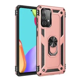 Newface Samsung Galaxy A32 Kılıf Sofya Yüzüklü Silikon Kapak - Rose