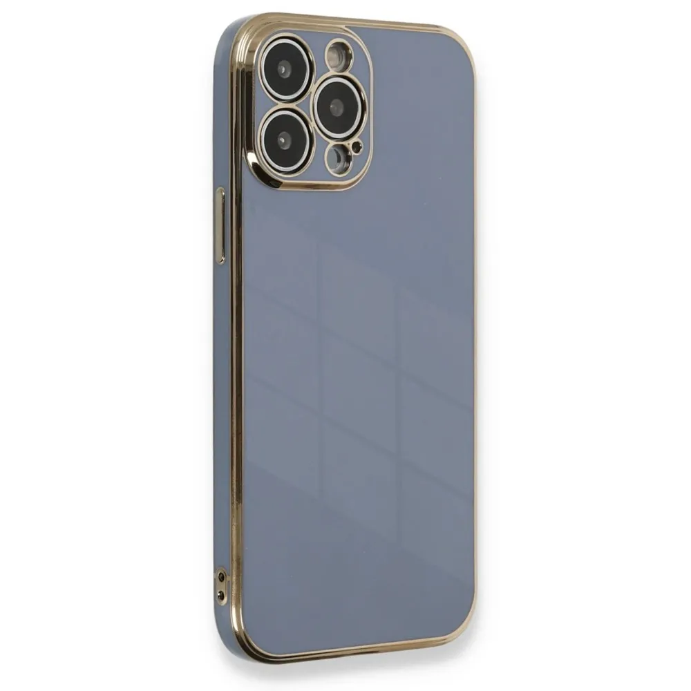 Newface Iphone 13 Pro Max Kılıf Volet Silikon - Mavi