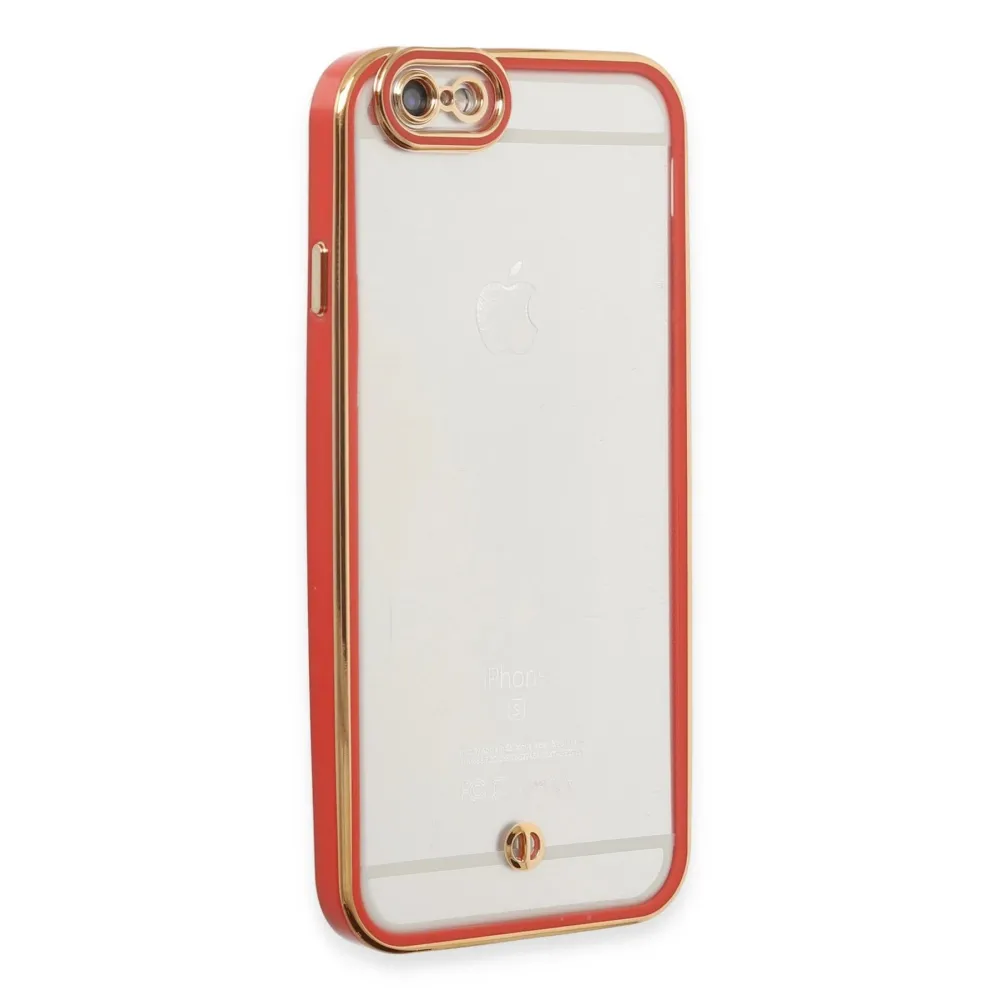 Newface Iphone 6 Kılıf Liva Lens Silikon - Kırmızı