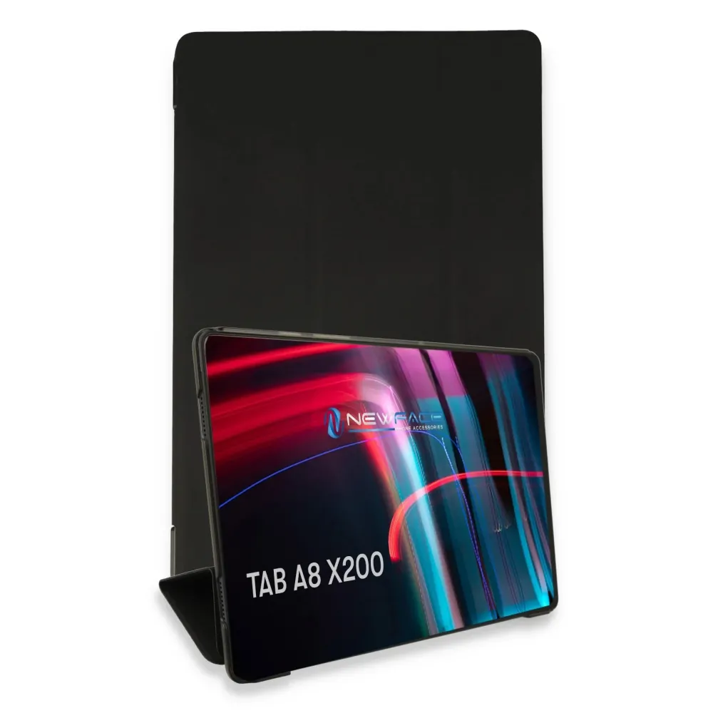 Newface Samsung Galaxy X200 Tab A8 10.5 Kılıf Tablet Smart Kılıf - Siyah