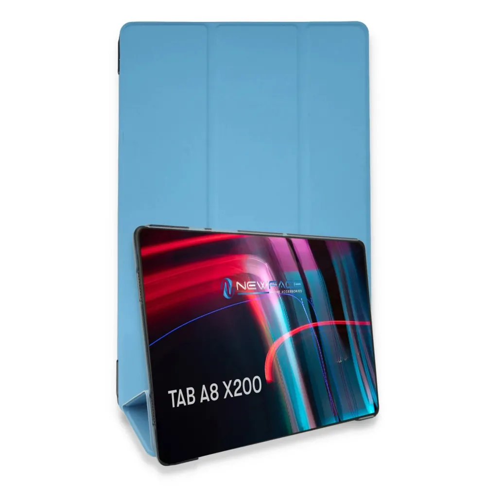 Newface Samsung Galaxy X200 Tab A8 10.5 Kılıf Tablet Smart Kılıf - Mavi