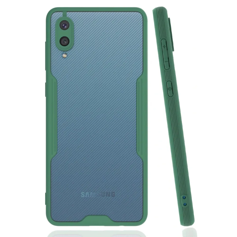 Newface Samsung Galaxy A02 Kılıf Platin Silikon - Yeşil