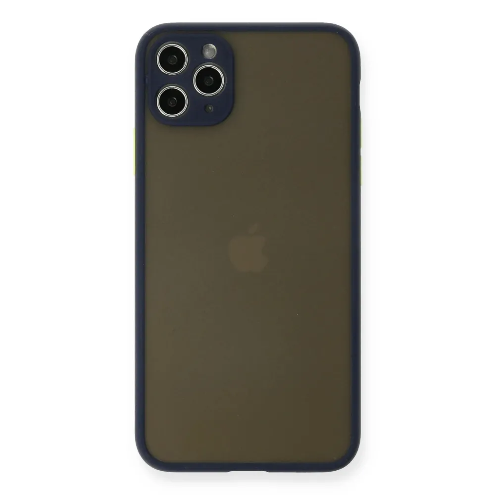 Newface Iphone 11 Pro Max Kılıf Montreal Silikon Kapak - Lacivert