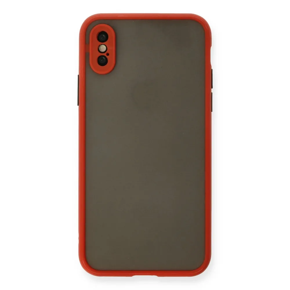 Newface Iphone X Kılıf Montreal Silikon Kapak - Kırmızı