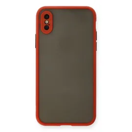 Newface Iphone X Kılıf Montreal Silikon Kapak - Kırmızı