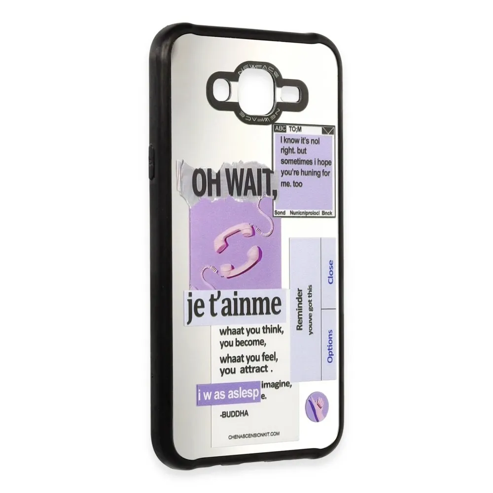 Newface Samsung Galaxy J7 Kılıf Mirror Desenli Kapak - Mirror - 4