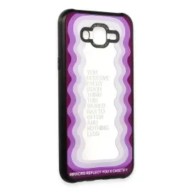 Newface Samsung Galaxy J7 Kılıf Mirror Desenli Kapak - Mirror - 5